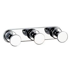 ORIGINS LIVING SONIA TECNO PROJECT CHROME BATHROOM TRIPLE ROBE HOOK, 116904